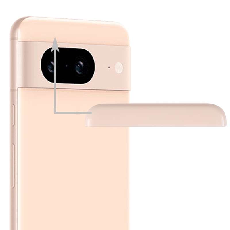 For Google Pixel 8 Original Front Upper Top Back Cover (Black)