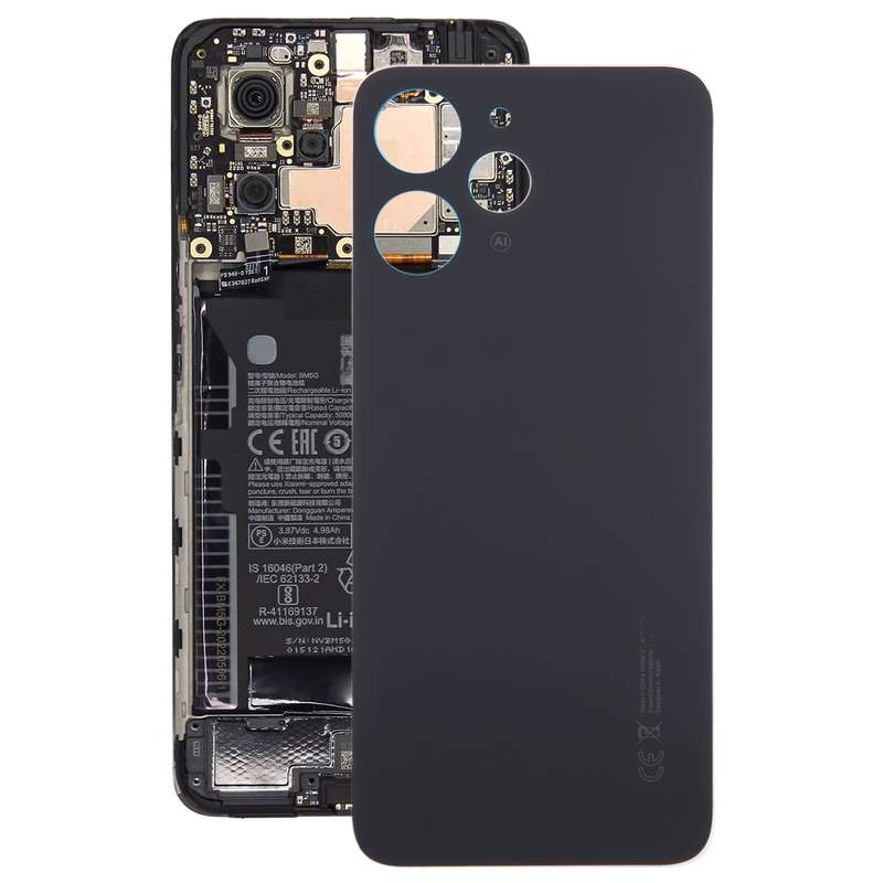 For Xiaomi Redmi 12 4G OEM Glass Material Battery Back Cover(Black)