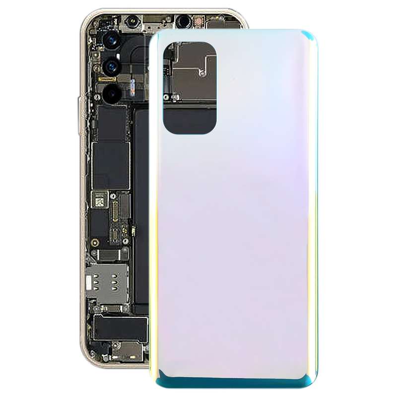 For OPPO Find X3 Lite Glass Material Battery Back Cover(Frosted Silver)