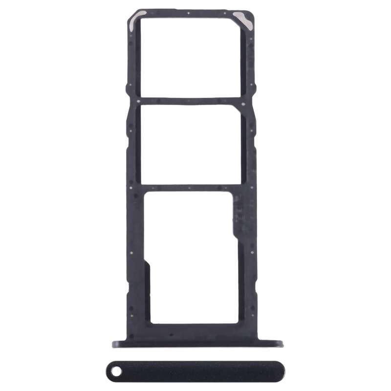 For Honor X10 Lite SIM + SIM + Micro SD Card Tray (Black)
