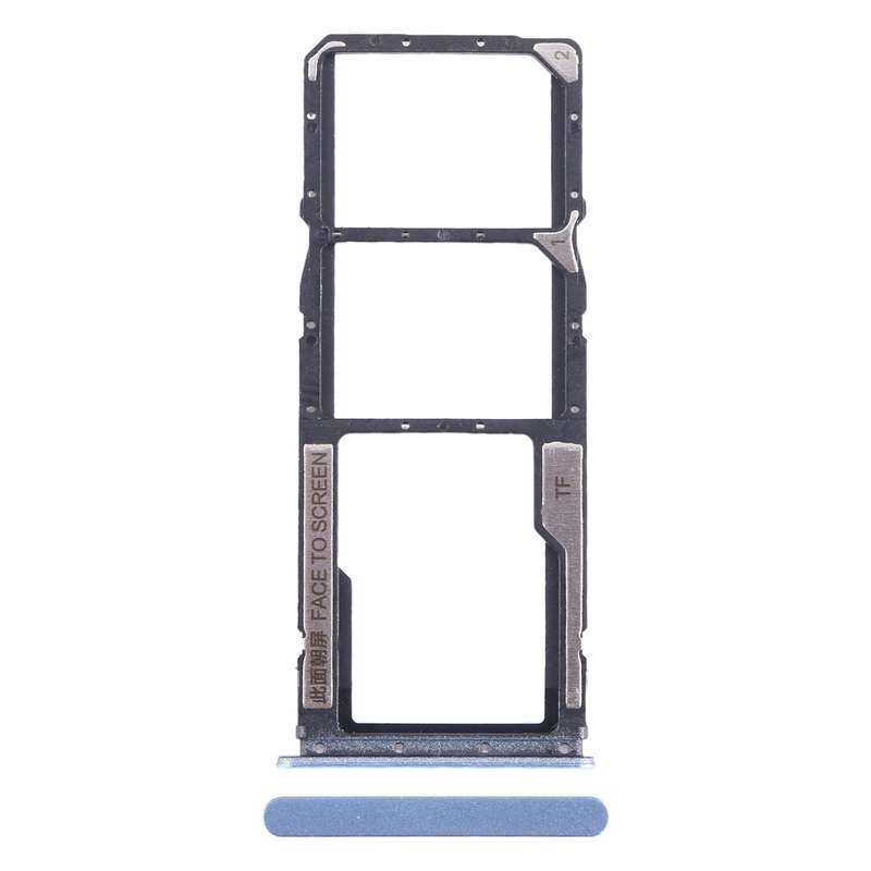 For Xiaomi Poco M5 4G SIM Card Tray + SIM Card Tray + Micro SD Card Tray (Blue)