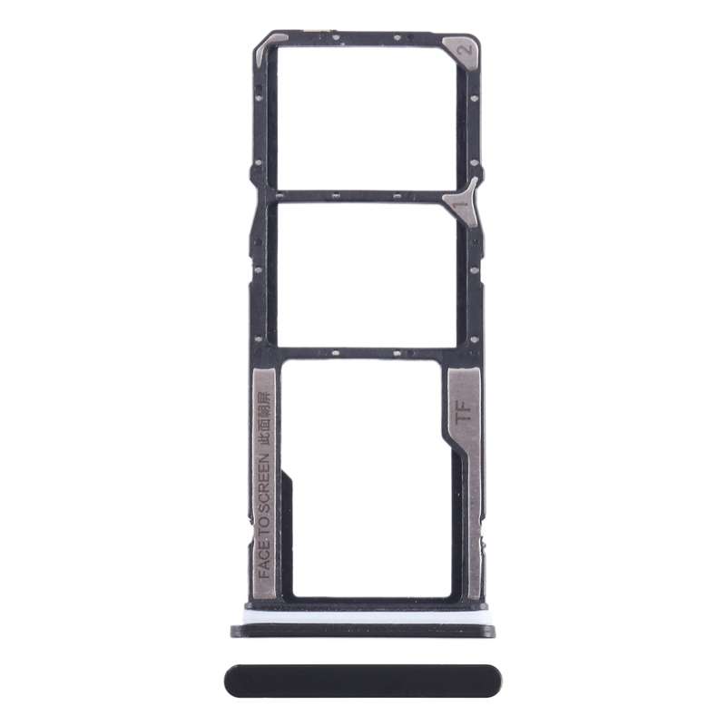 For Xiaomi Redmi A2+ SIM Card Tray + SIM Card Tray + Micro SD Card Tray (Black)