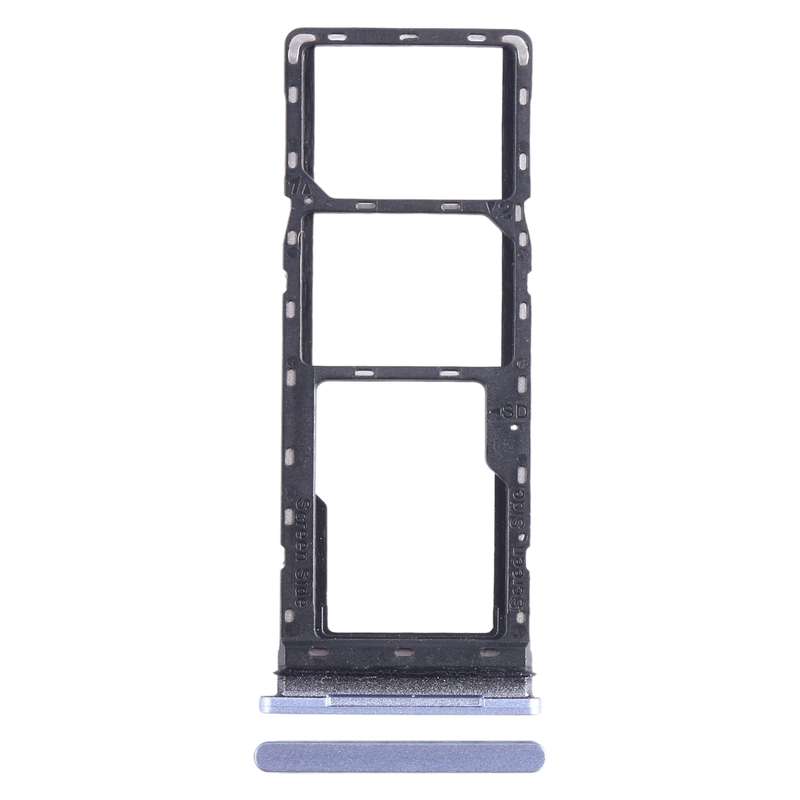 For Tecno Pova 2 SIM Card Tray + SIM Card Tray + Micro SD Card Tray (Dark Blue)