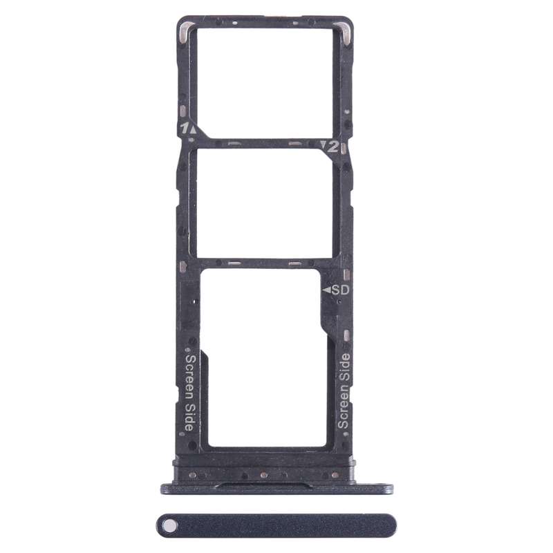 For Tecno Spark Go 2023 BF7n SIM Card Tray + SIM Card Tray + Micro SD Card Tray (Blue)