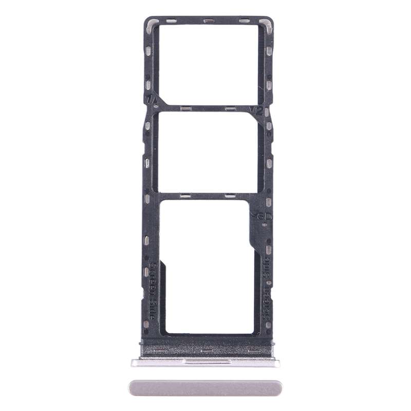 For Tecno Pop 7 Pro BF7 SIM Card Tray + SIM Card Tray + Micro SD Card Tray (Blue)