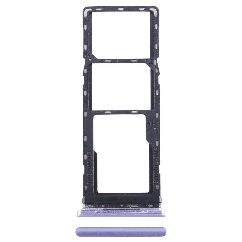 For Infinix Smart 6 X6511B SIM Card Tray + SIM Card Tray + Micro SD Card Tray (Blue)