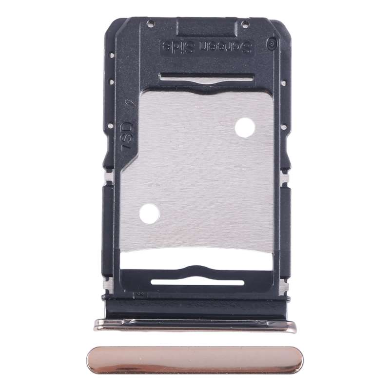 For Infinix Zero 20 X6821 SIM Card Tray + SIM Card Tray + Micro SD Card Tray (Gold)