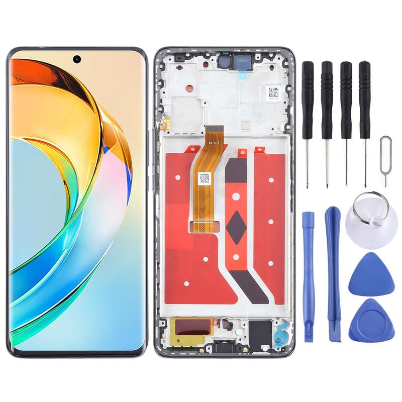 For Honor X50 Original LCD Screen Digitizer Full Assembly with Frame (Black)