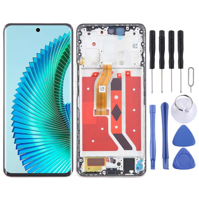 For Honor Magic6 Lite Original LCD Screen Digitizer Full Assembly with Frame (Black)