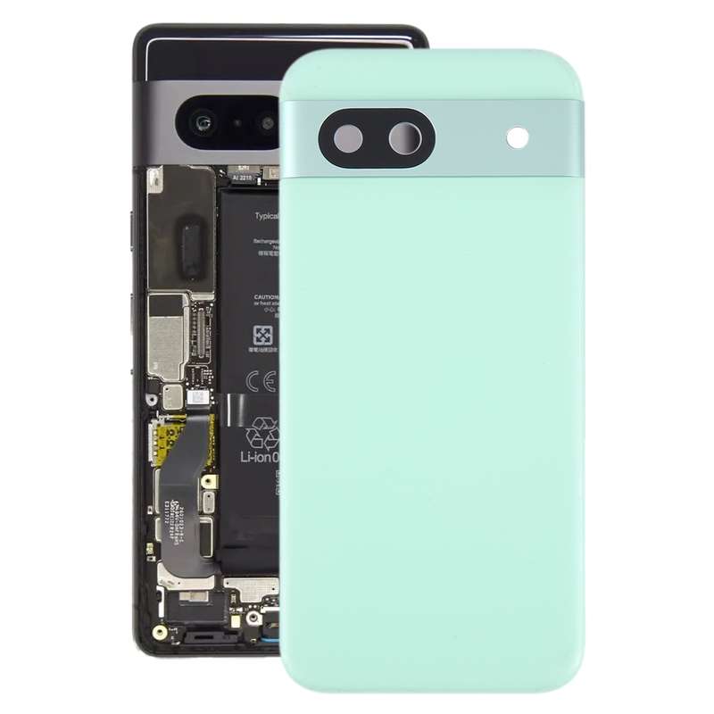 For Google Pixel 8A Battery Back Cover with Camera Lens Cover(Blue)