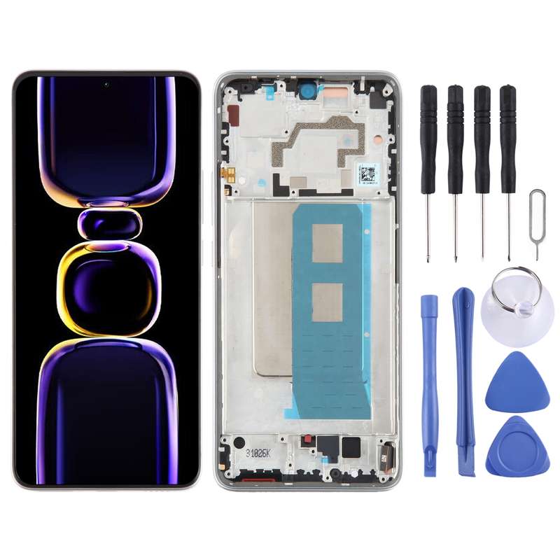 For Xiaomi Redmi K60 Original OLED Material LCD Screen Digitizer Full Assembly with Frame (Green)
