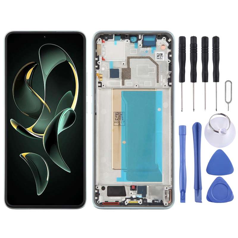For Xiaomi 13T Pro Original AMOLED Material LCD Screen Digitizer Full Assembly with Frame (Gold)