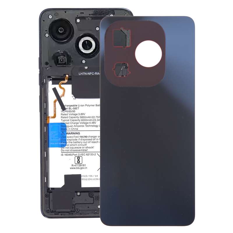 For Infinix Smart 8 Pro Original Battery Back Cover(Black)