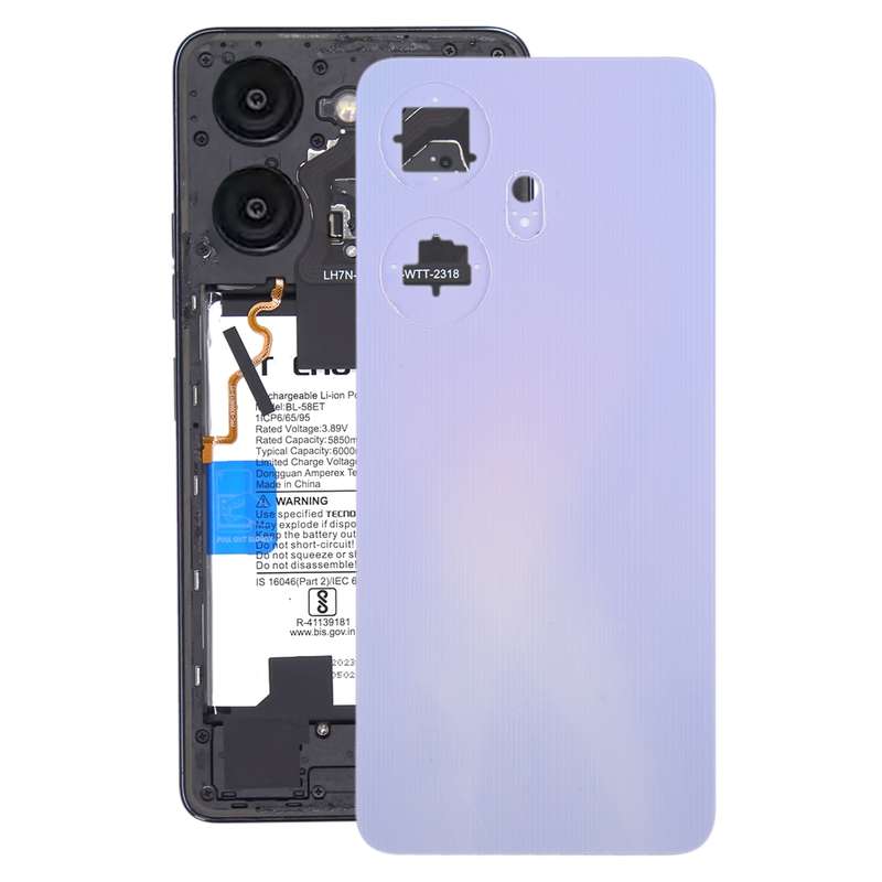 For itel P55+ Original Battery Back Cover(Black)
