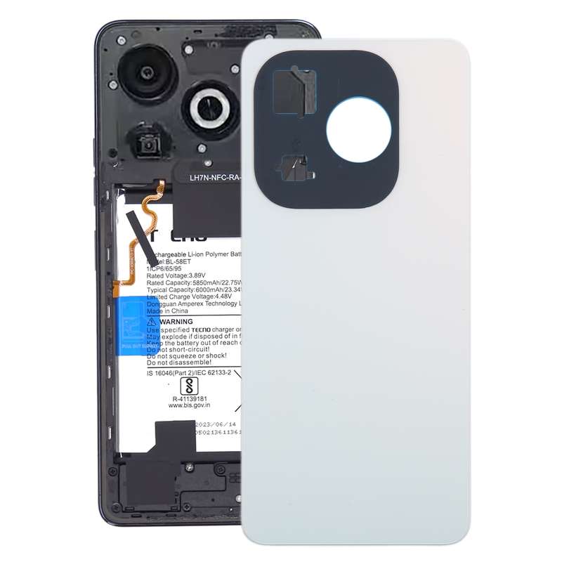 For Infinix Smart 8 X6525 Original Battery Back Cover(Black)