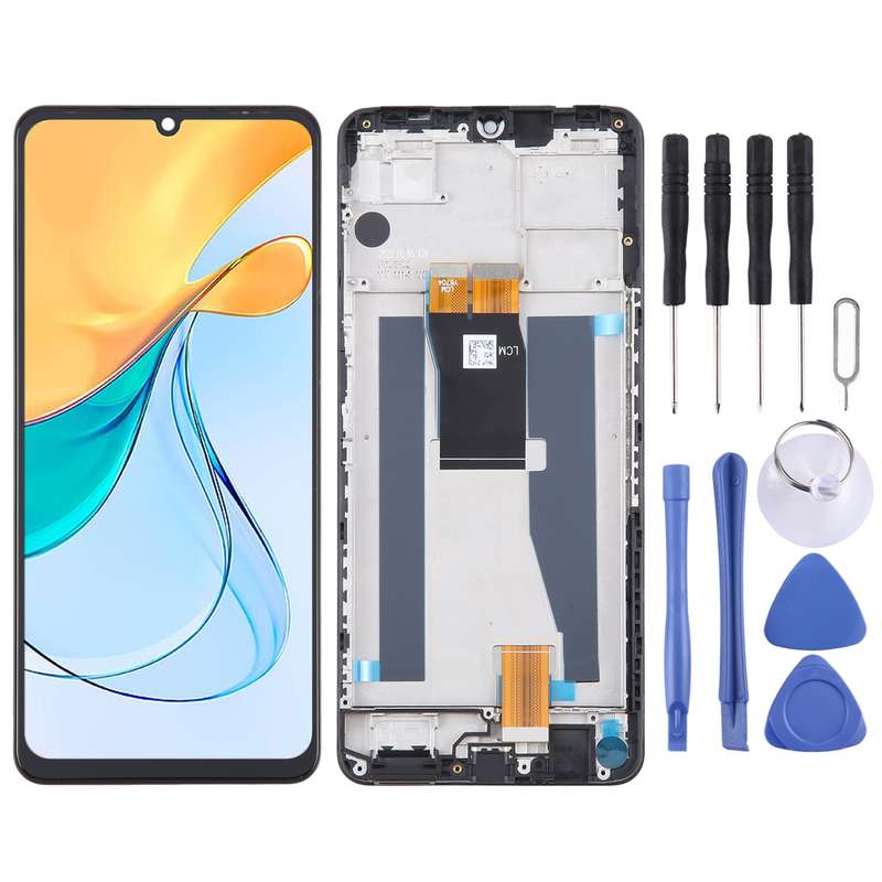 For ZTE Blade V50 Vita 8550 LCD Screen Digitizer Full Assembly with Frame (Black)