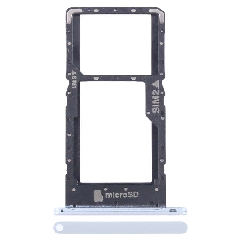 For HTC U20 5G Original SIM Card Tray + SIM / Micro SD Card Tray (White)