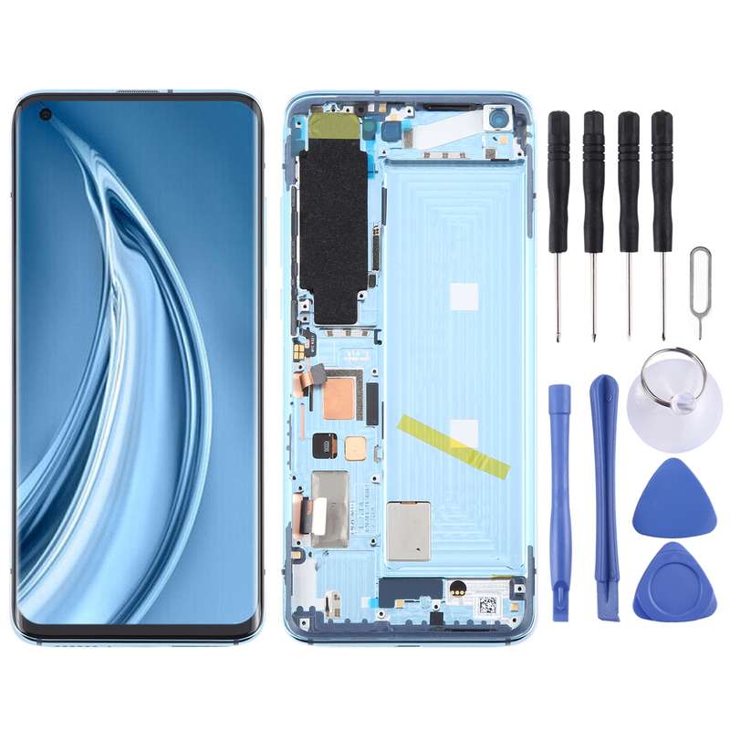 For Xiaomi Mi 10s Original AMOLED LCD Screen Digitizer Full Assembly with Frame (Black)