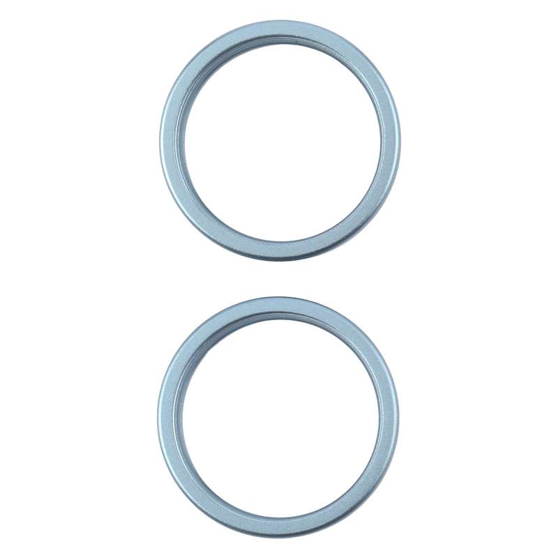 For iPhone 16 2pcs/set Rear Camera Glass Lens Metal Outside Protector Hoop Ring (Purple)