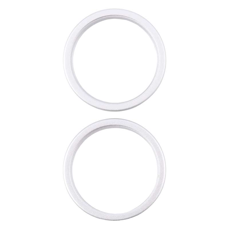 For iPhone 16 2pcs/set Rear Camera Glass Lens Metal Outside Protector Hoop Ring (Purple)