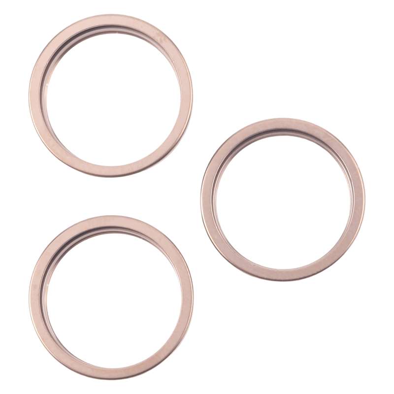 For iPhone 16 Pro Max 3pcs/set Rear Camera Glass Lens Metal Outside Protector Hoop Ring (Black)