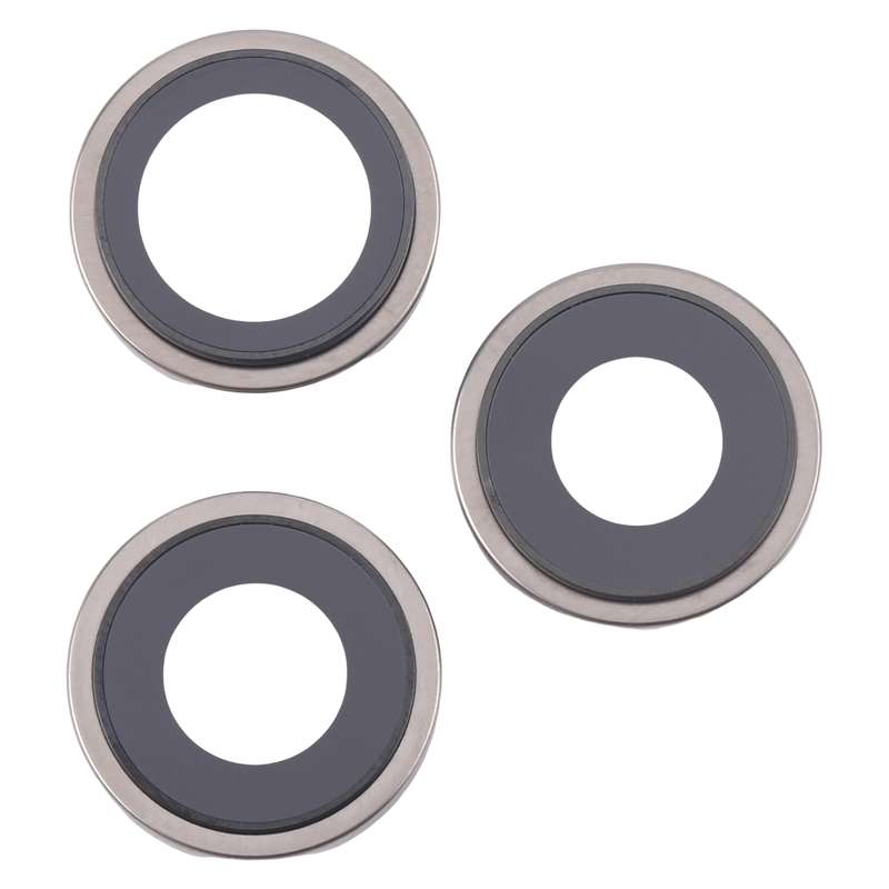 For iPhone 16 Pro Max 3pcs/Set Camera Lens Cover (Black)