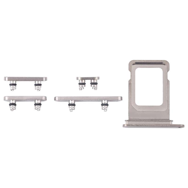 For iPhone 16 Pro Original SIM Card Tray + SIM Card Tray + Side Keys (White)
