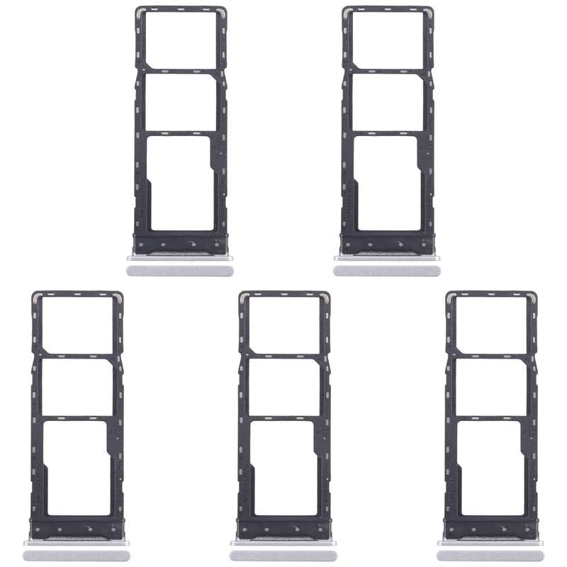 For Infinix Hot 30 Play NFC X6835 5pcs SIM Card Tray + SIM Card Tray + Micro SD Card Tray (Black)