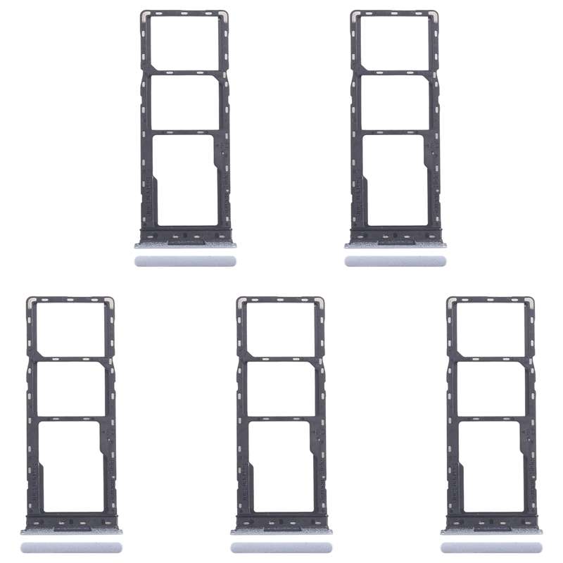 For Infinix Smart 8 X6525 5pcs SIM Card Tray + SIM Card Tray + Micro SD Card Tray (Black)