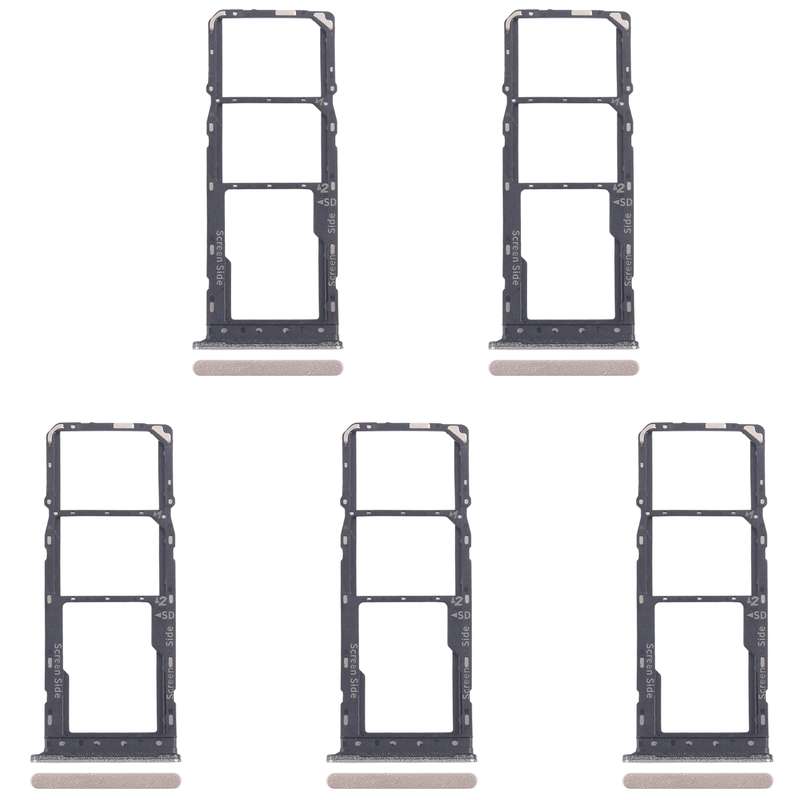 For Infinix Smart 8 Plus X6526 5pcs SIM Card Tray + SIM Card Tray + Micro SD Card Tray (Black)