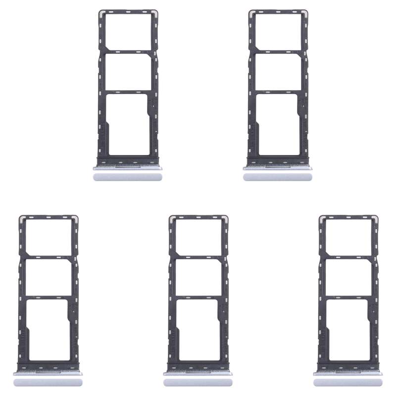 For Infinix Smart 8 Pro X6525 5pcs SIM Card Tray + SIM Card Tray + Micro SD Card Tray (Black)