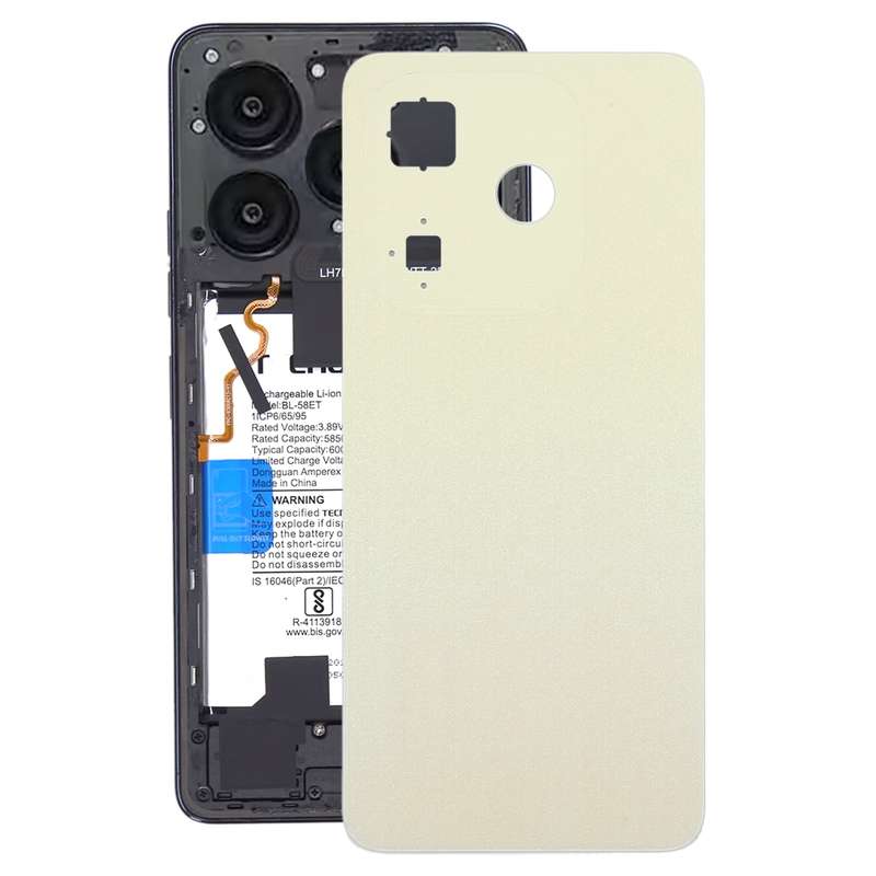 For itel P55 A666L Original Battery Back Cover(Black)