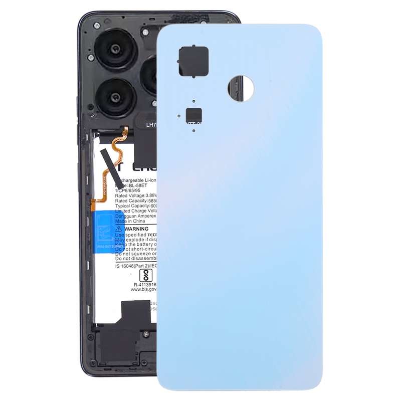 For itel P55 A666L Original Battery Back Cover(Black)