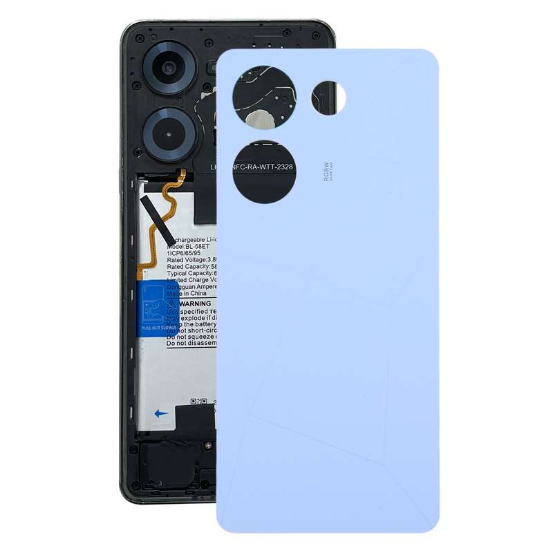 For Tecno Camon 20 Pro Original Battery Back Cover(Black)