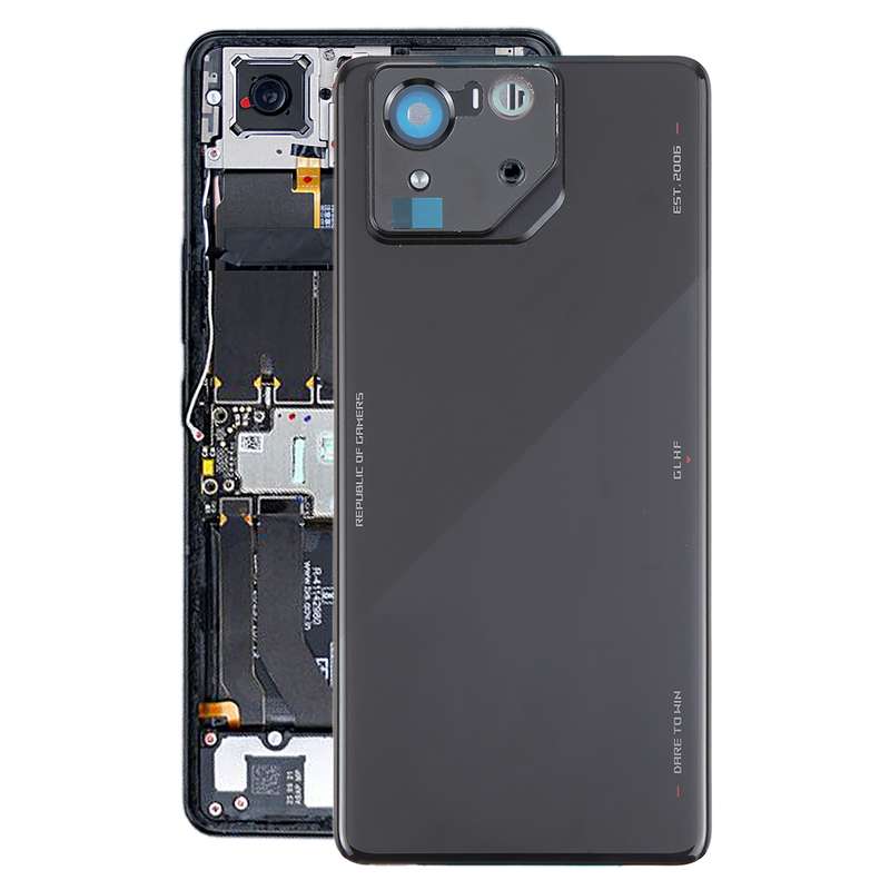 For Asus ROG Phone 8 Pro AI2401 AI2401_A Global Original Glass Battery Back Cover with Camera Frame(