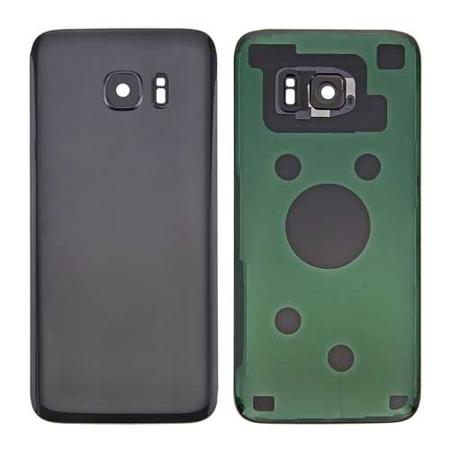 For Samsung Galaxy S7 SM-G930F Battery Back Cover with Camera Lens Cover(Black)