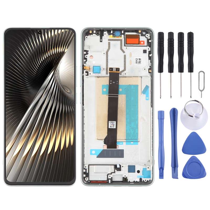 For Xiaomi Redmi Turbo 3 Original LCD Screen Digitizer Full Assembly with Frame (Black)