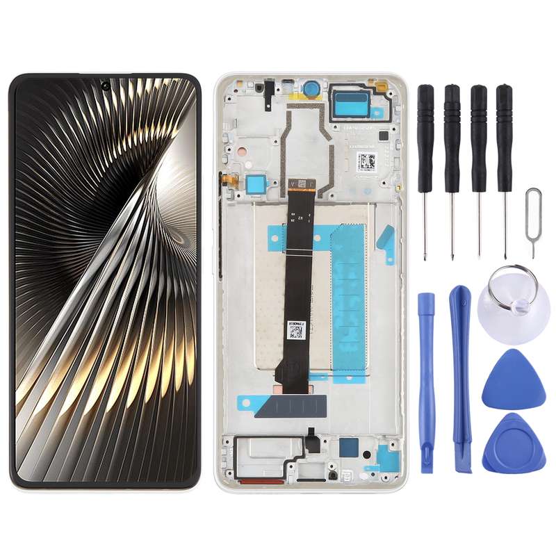 For Xiaomi Redmi Turbo 3 Original LCD Screen Digitizer Full Assembly with Frame (Black)
