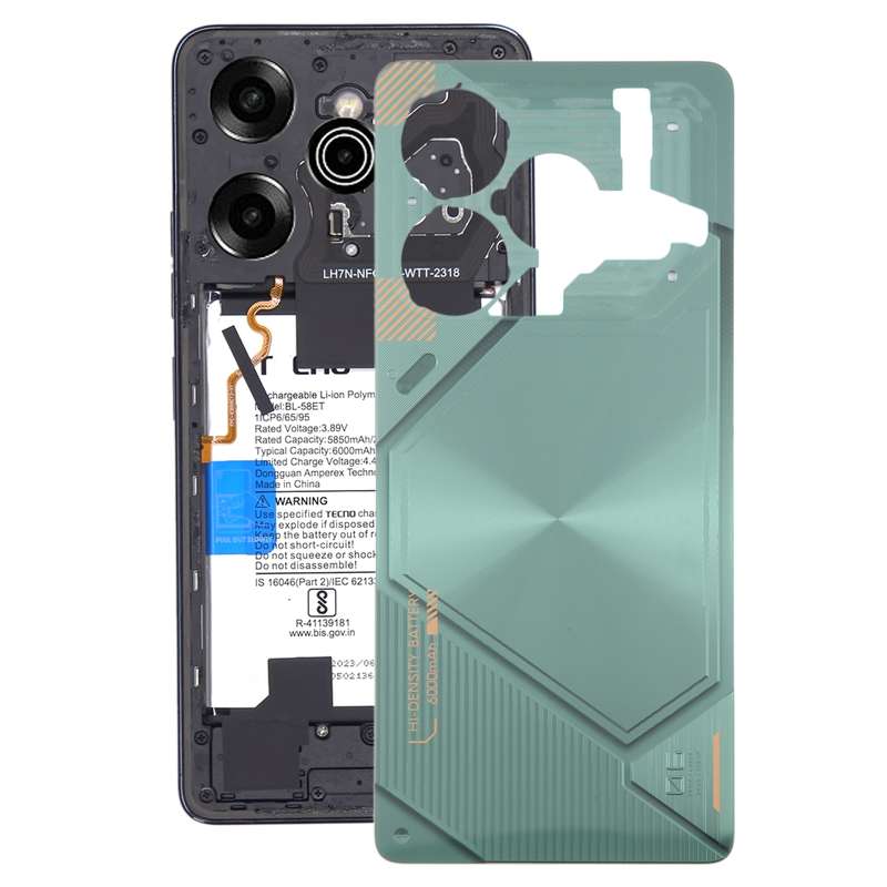 For Tecno Pova 6 Original Battery Back Cover(Black)