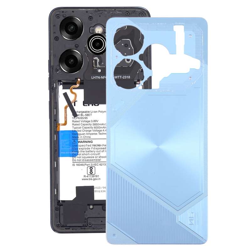 For Tecno Pova 6 Original Battery Back Cover(Black)