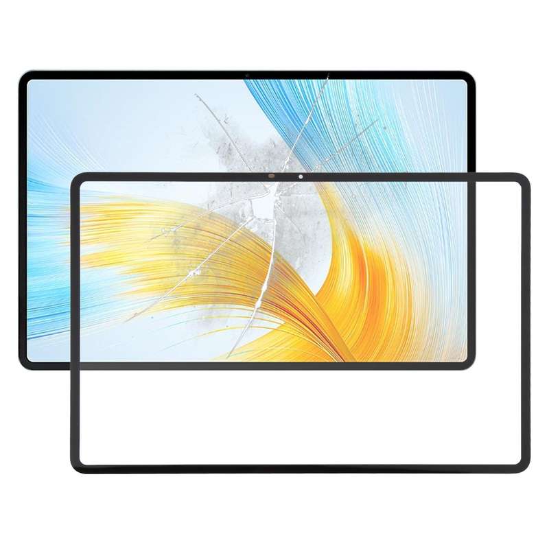 For Honor MagicPad 13 GDI-W09 Front Screen Outer Glass Lens with OCA Optically Clear Adhesive (Black