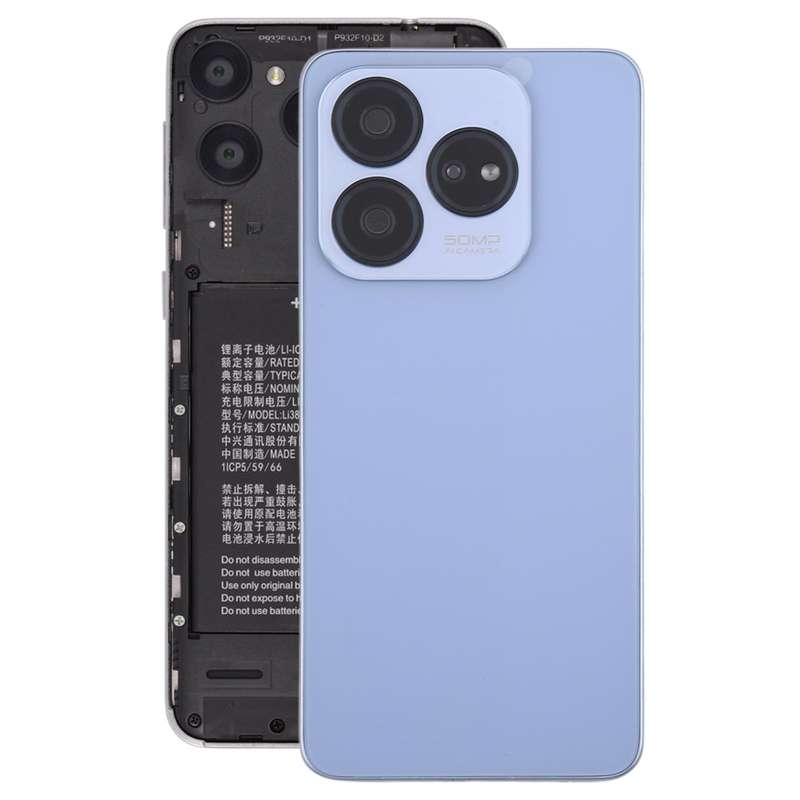 For ZTE Axon 60 Lite Z2356 Glass Battery Back Cover with Middle Frame / Camera Lens Cover(Gold)