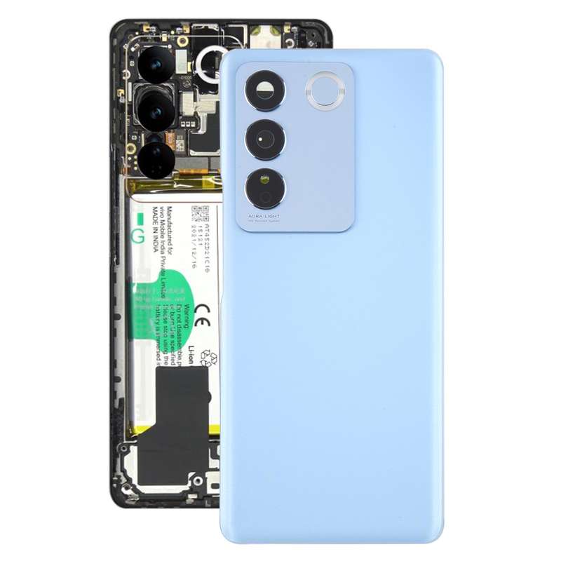 For vivo V27 / V27 Pro Battery Back Cover with Camera Lens Cover(Blue)