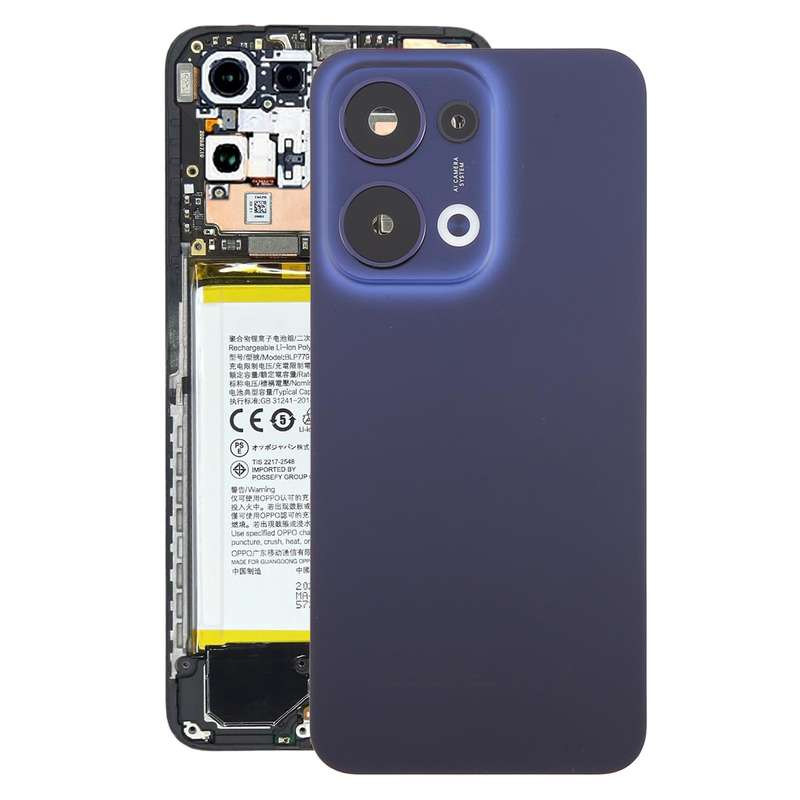 For OPPO Reno13 Original Battery Back Cover with Camera Lens Cover(Dark Blue)