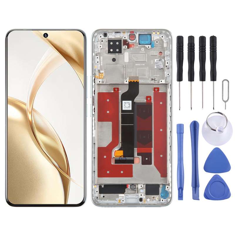 For Honor 200 Original LCD Screen Digitizer Full Assembly with Frame (Black)