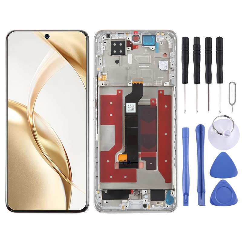 For Honor 200 Original LCD Screen Digitizer Full Assembly with Frame (Black)