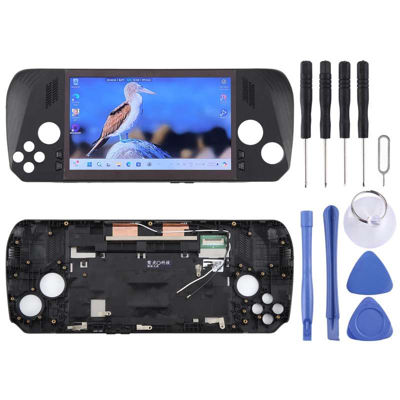 For Asus ROG Ally X 2024 Ally-RC72LA-NH007W LCD Screen Digitizer Full Assembly with Frame(Black)
