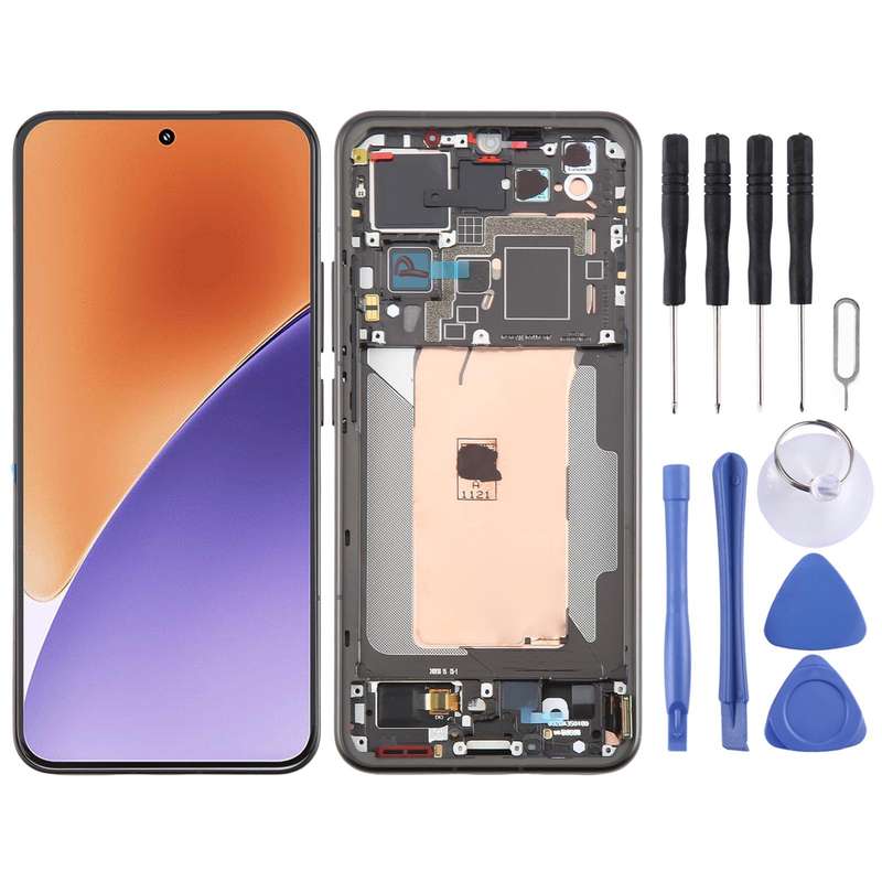 For Xiaomi 15 AMOLED Original LCD Screen Digitizer Full Assembly with Frame (Mirror Silver)