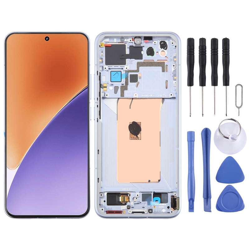 For Xiaomi 15 AMOLED Original LCD Screen Digitizer Full Assembly with Frame (Mirror Silver)