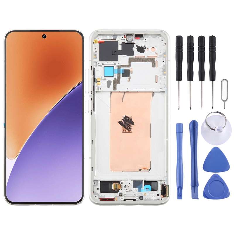 For Xiaomi 15 AMOLED Original LCD Screen Digitizer Full Assembly with Frame (Mirror Silver)